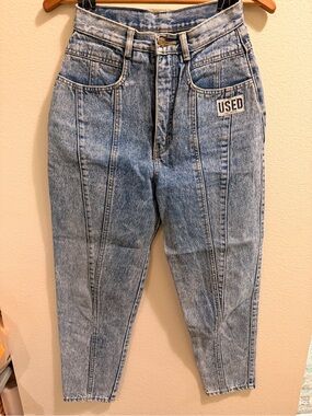 Classic vintage Light Blue Women's jeans - USED Patch